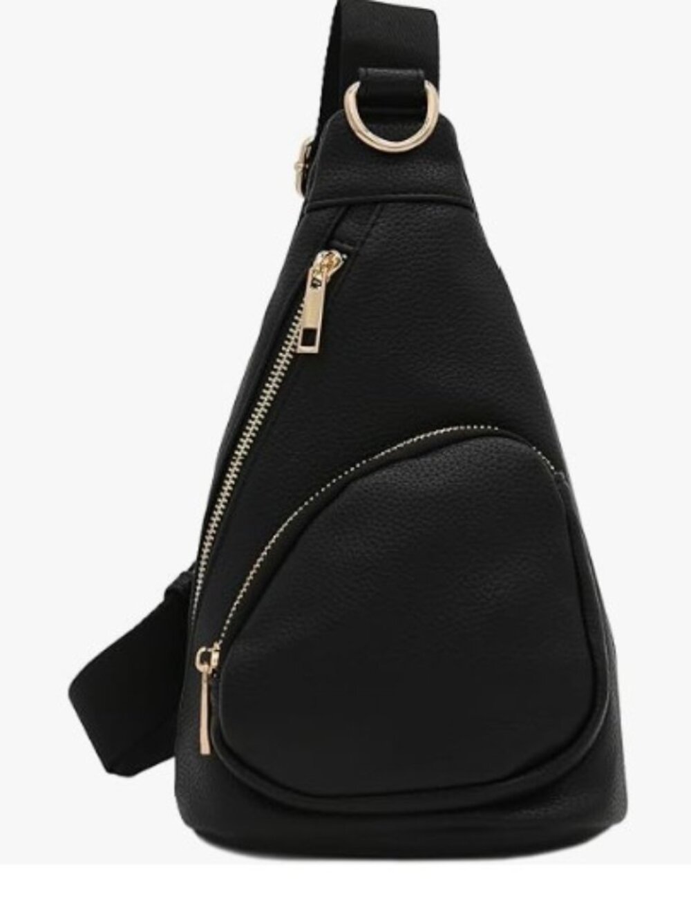 FashionPuzzle Compact Triangle Sling Bag -   Black - Used in Good Condition